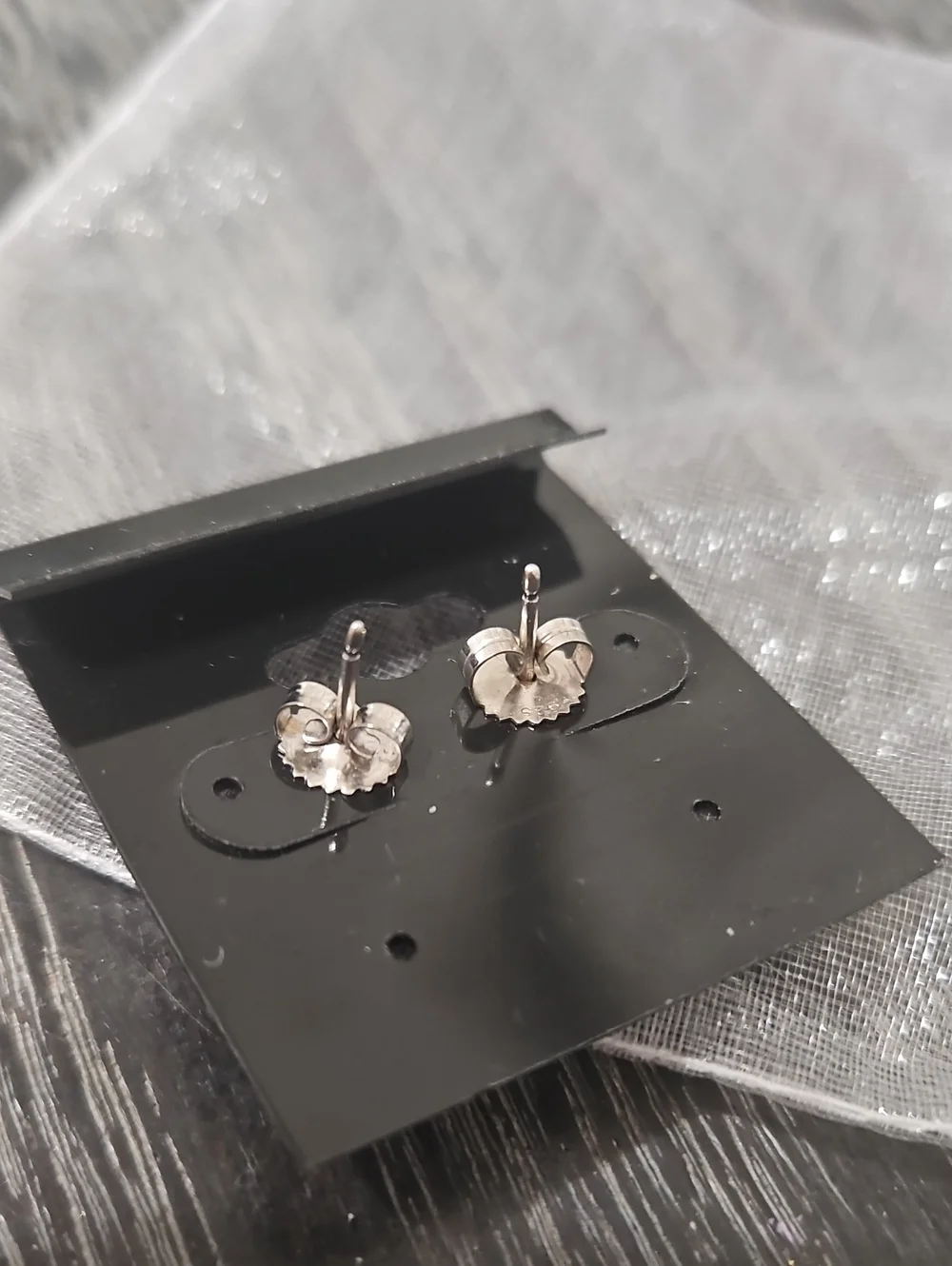 Pandora Sterling Garnet Stud Earrings